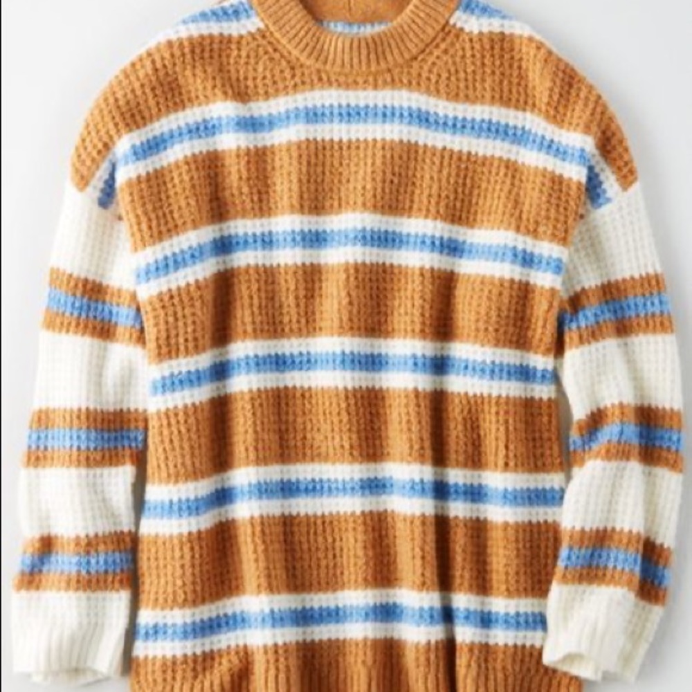 American eagle striped oversized sweater